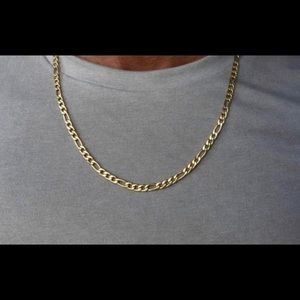 Gold plated figaro necklace